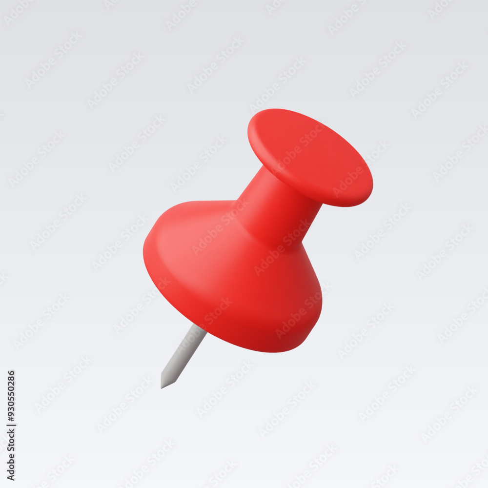 3d Realistic Paper stationary pin vector illustration. 3d Realistic Paper stationary pin vector illustration.