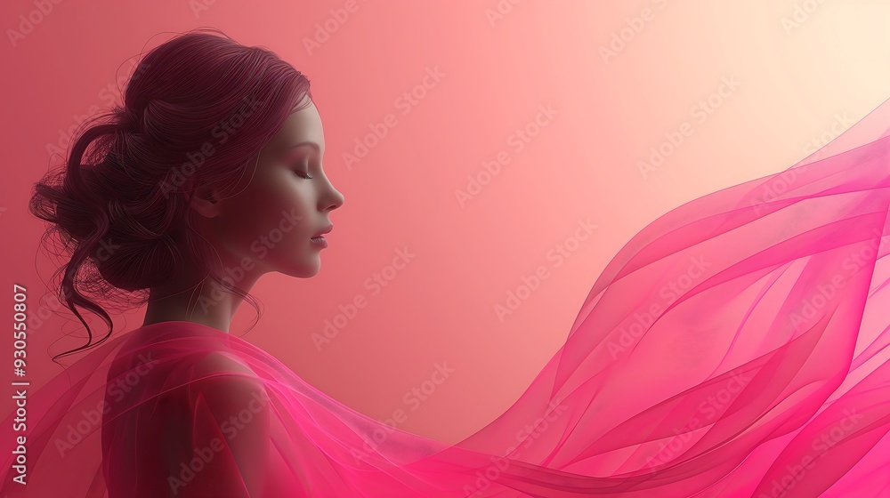 imple abstract design, single color brings strong visual impact, smooth curve of woman's body imple abstract design, single color brings strong visual impact, smooth curve of woman's body