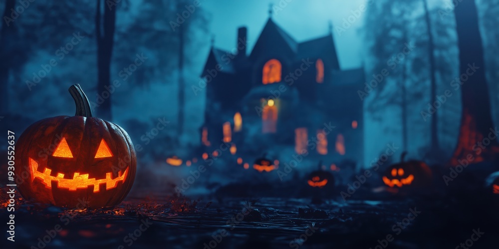 Witch in a Spooky Halloween Forest created by ai Witch in a Spooky Halloween Forest created by ai