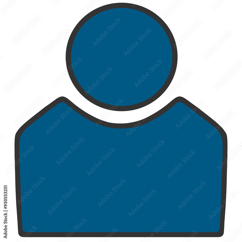 black outline navy blue person icon black outline navy blue person icon