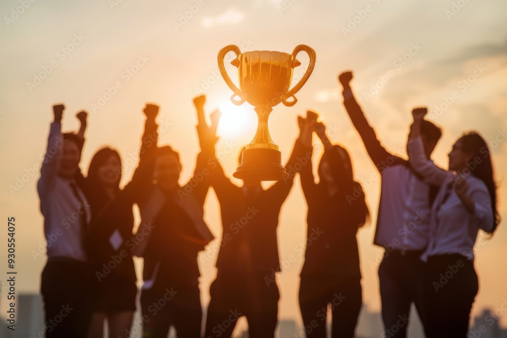 A golden trophy symbolizes success as a team member is honored with applause, embodying the spirit of employee appreciation and achievement. A golden trophy symbolizes success as a team member is honored with applause, embodying the spirit of employee appreciation and achievement.