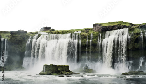 Fototapeta Naklejka Na Ścianę i Meble -  waterfall isolated on transparent background cutout