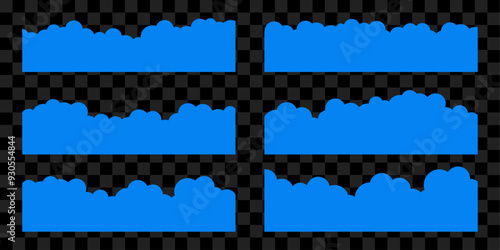 Cloud border divider shape for banner.