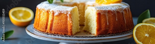 Light and fluffy chiffon cake with citrus glaze, Cake, airy and flavorful