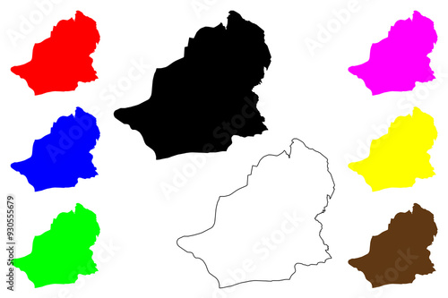 Kars (Provinces of the Republic of Turkey) map vector illustration, scribble sketch Kars ili map