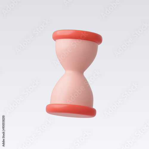 3d Realistic Hourglass icon vector illustration