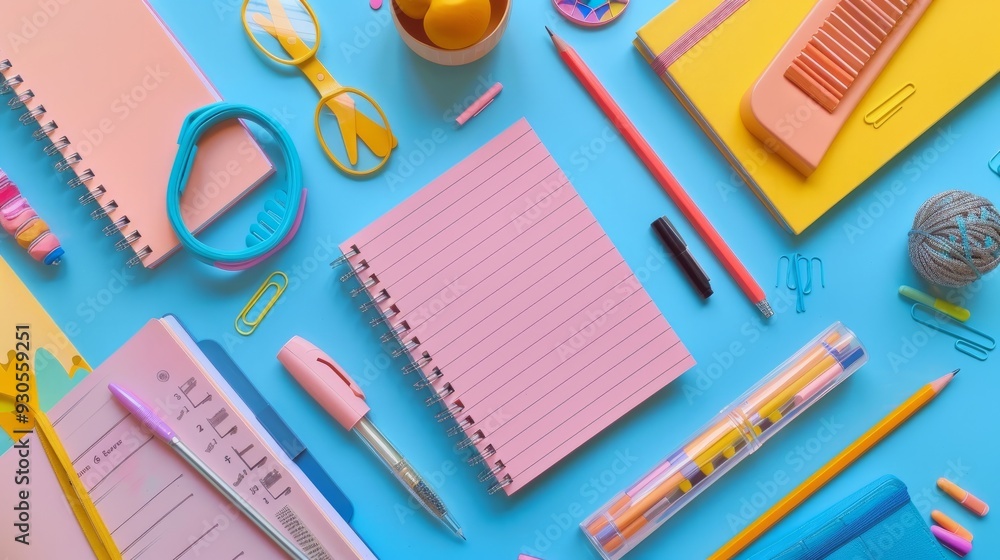 School Notebook Flatlay School Notebook Flatlay