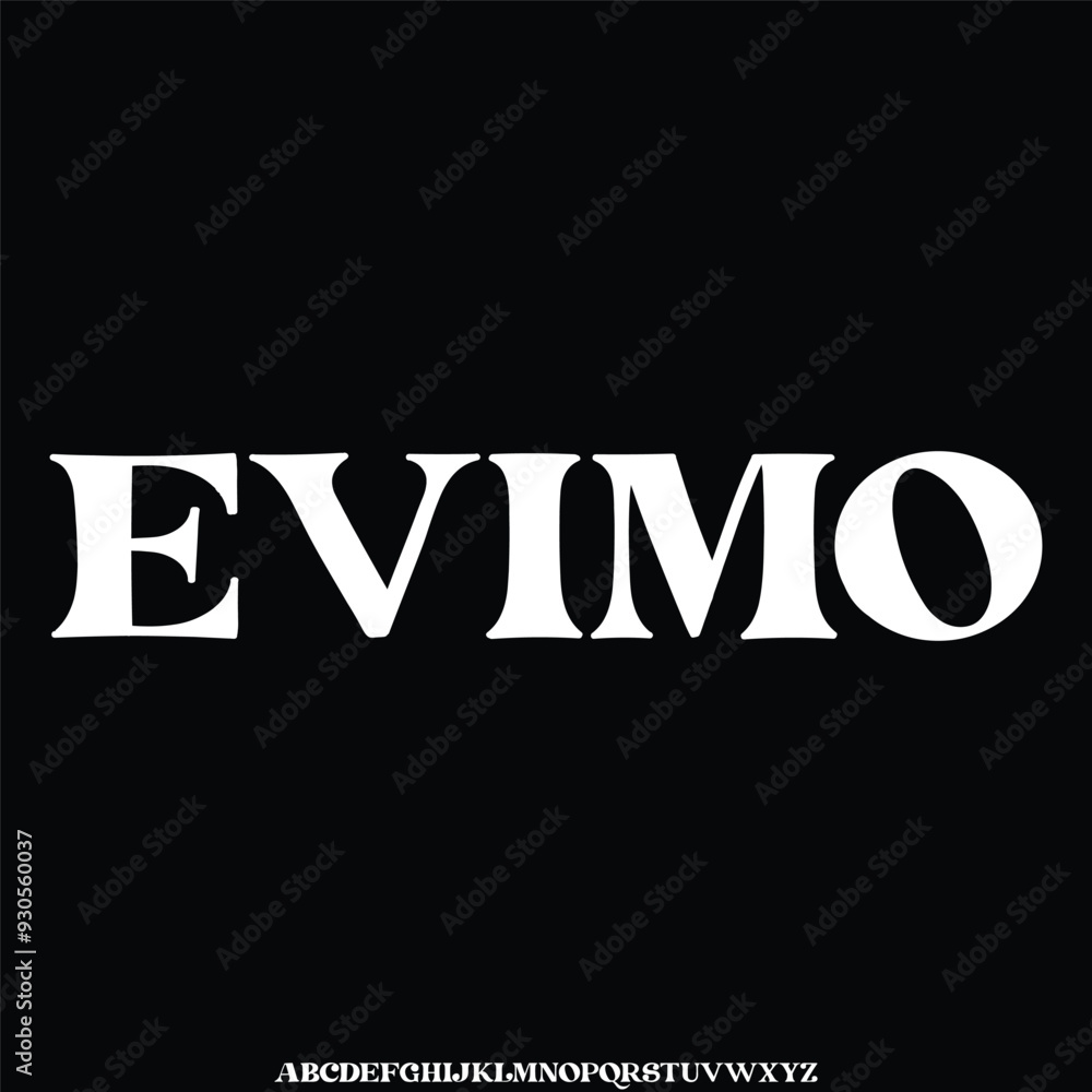 Fototapeta premium bold display font alphabet vector set