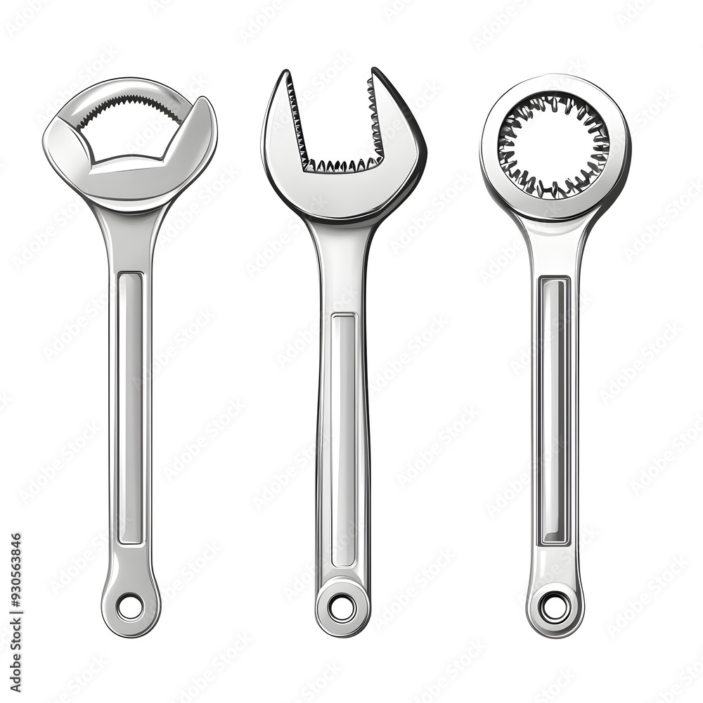 of a Shiny Metallic Socket Wrench Set Isolated on a Clean White Background Detailed Hardware Tools for Construction Repair Mechanic or DIY Purposes of a Shiny Metallic Socket Wrench Set Isolated on a Clean White Background Detailed Hardware Tools for Construction Repair Mechanic or DIY Purposes