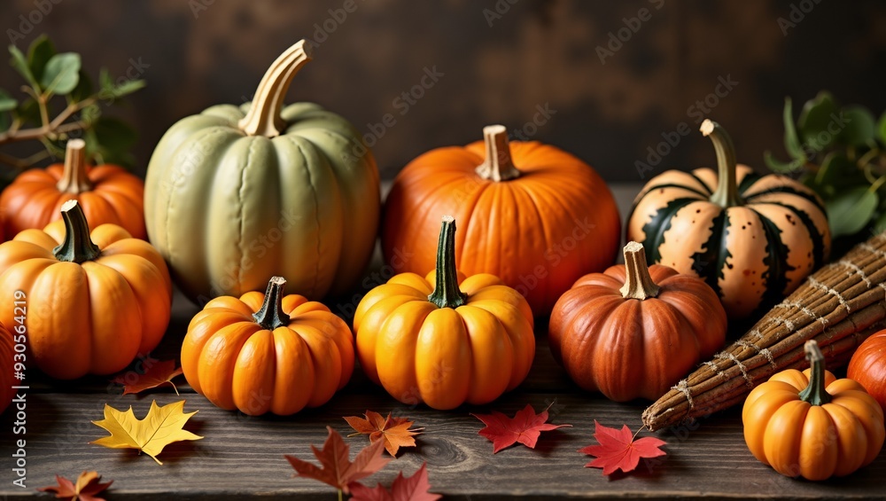 Autumn Harvest - A Collection of Pumpkins and Gourds Autumn Harvest - A Collection of Pumpkins and Gourds