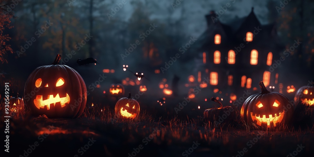 Witch in a Spooky Halloween Forest created by ai Witch in a Spooky Halloween Forest created by ai
