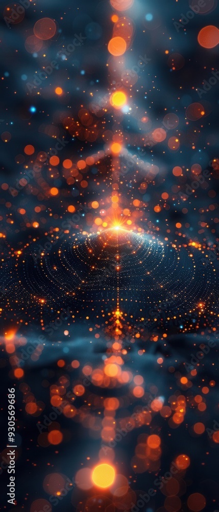 Obraz premium Network edge, data processing benefits, reduced latency, closeup shot, glowing tech icons, vibrant digital flow, dynamic and efficient computing