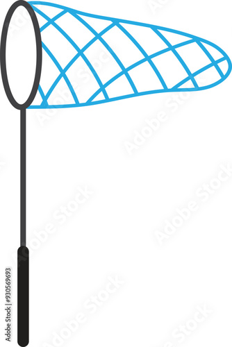 Butterfly Catching Net Illustration