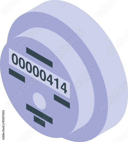 Electric meter measuring electricity consumption in kilowatt hours
