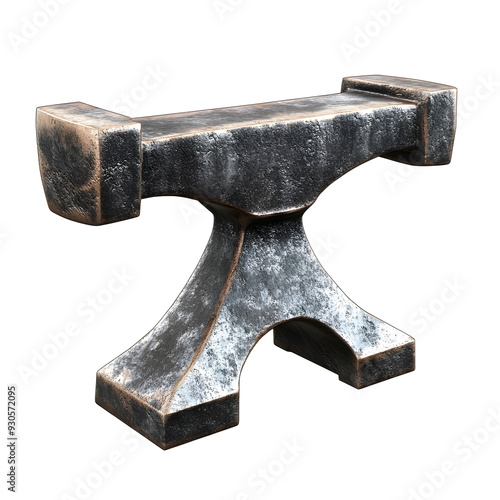 rendering of a heavy duty anvil a classic and essential blacksmith s tool isolated on a clean white background photo