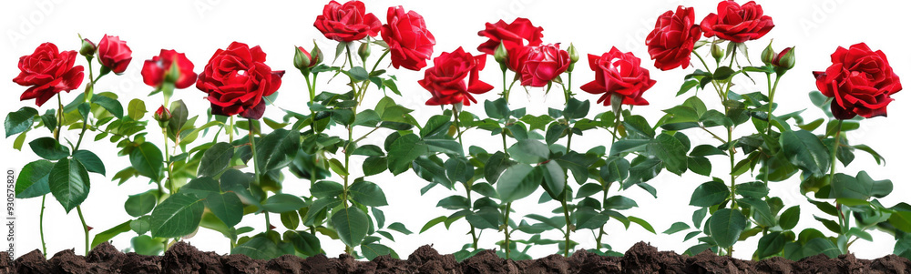 Red Rose Bushes in Bloom Red Rose Bushes in Bloom