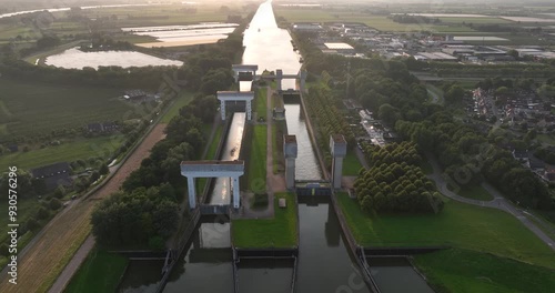 Prinses Irenesluizen, water works, The Prinses Irene Locks in the Amsterdam Rhine Canal. photo