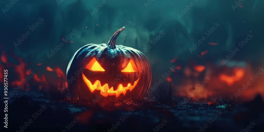 Witch in a Spooky Halloween Forest created by ai Witch in a Spooky Halloween Forest created by ai