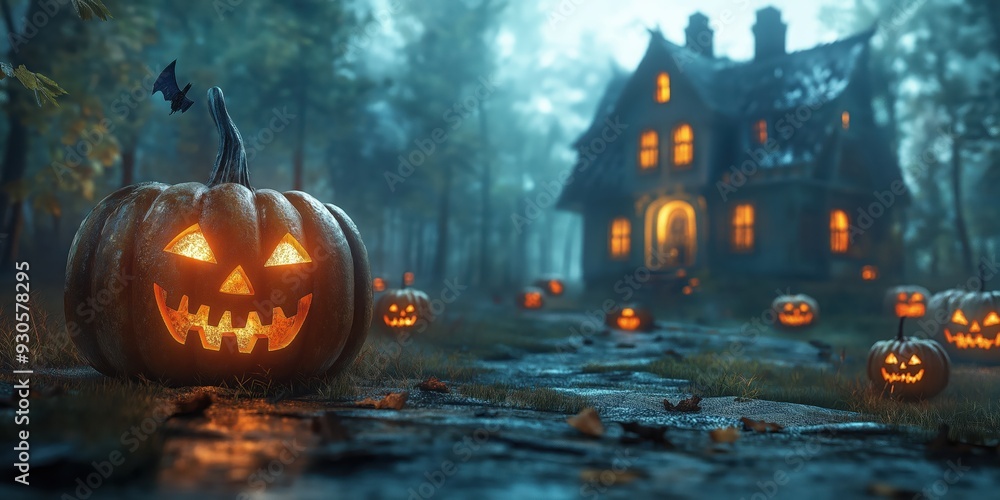 Witch in a Spooky Halloween Forest created by ai Witch in a Spooky Halloween Forest created by ai