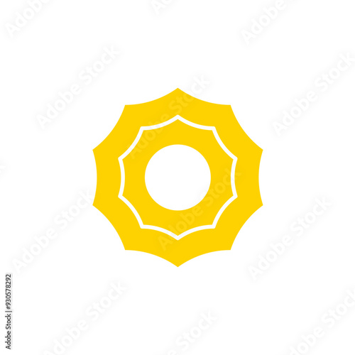 Sun sunshine set vector icons