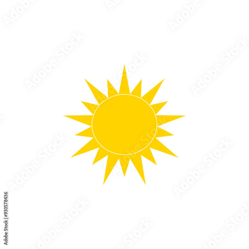Sun sunshine set vector icons