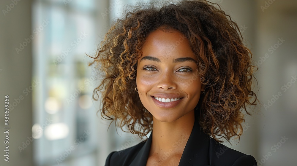 A poised businesswoman radiating professionalism and charm, highlighted by her bright smile against a white backdrop. A poised businesswoman radiating professionalism and charm, highlighted by her bright smile against a white backdrop.
