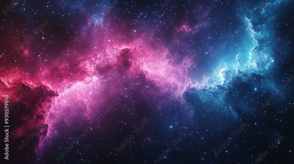 Obraz premium Cosmic Nebula with Stars and Gas Clouds