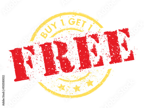 Buy 1 Get 1 Sale Banner with Bold Orange Promotional Text