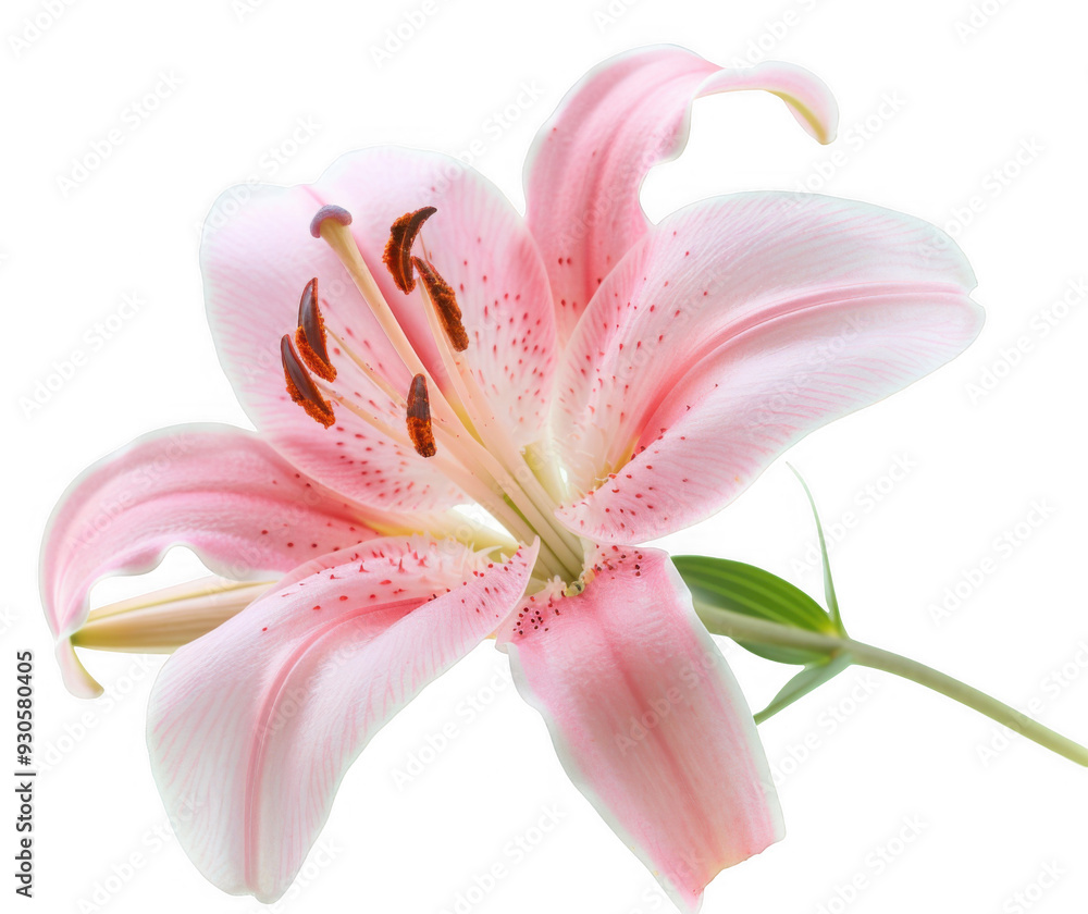 Naklejka premium Light Pink Lily Flower