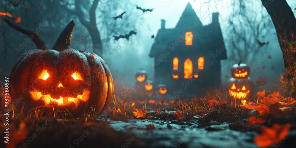 Witch in a Spooky Halloween Forest created by ai Witch in a Spooky Halloween Forest created by ai