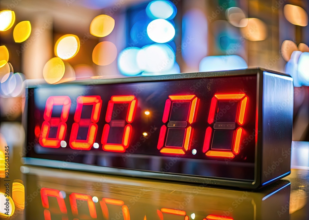 A close-up of a digital clock displaying the current time in hours, minutes, and seconds, with a subtle blur effect on the background. A close-up of a digital clock displaying the current time in hours, minutes, and seconds, with a subtle blur effect on the background.
