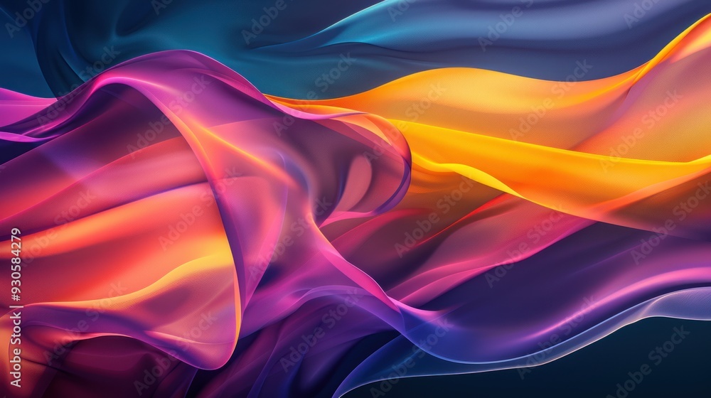 Fototapeta premium Abstract Wavy Pattern in Vibrant Colors