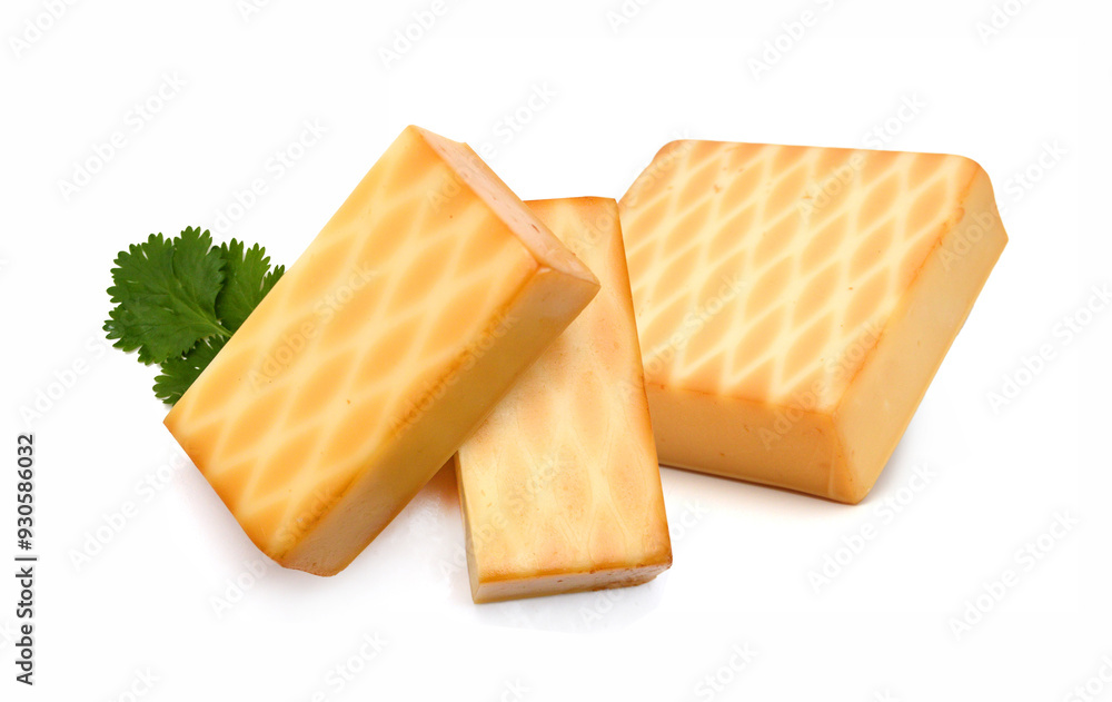 Cubes of cheddar cheese isolated on white Cubes of cheddar cheese isolated on white