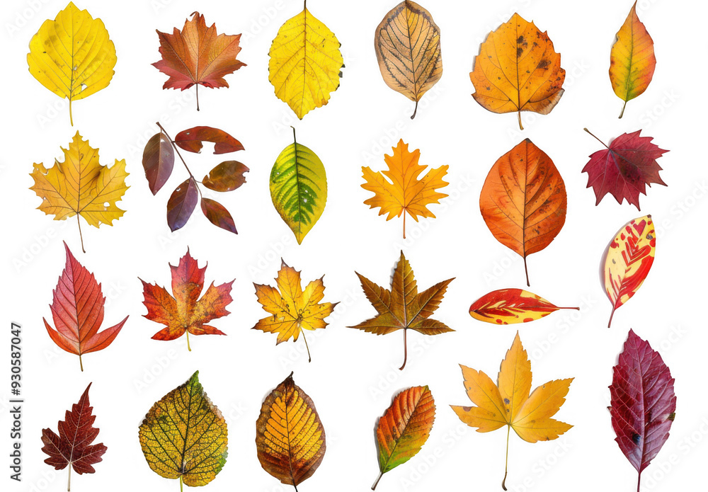 Fototapeta premium Collection of Colorful Autumn Leaves