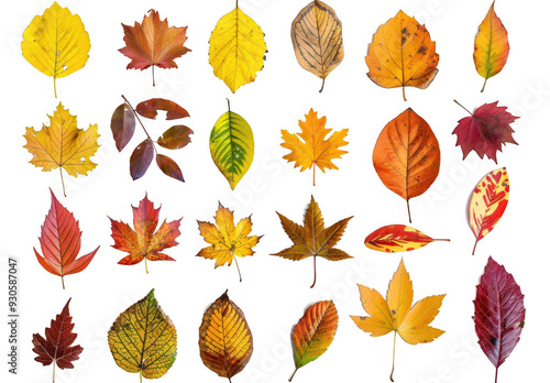 Collection of Colorful Autumn Leaves