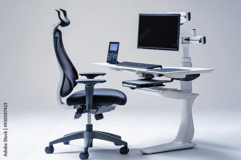 Transform Your Workspace: Discover the Balance of Comfort and Style with This Modern Ergonomic Workstation that Enhances Productivity. Transform Your Workspace: Discover the Balance of Comfort and Style with This Modern Ergonomic Workstation that Enhances Productivity.