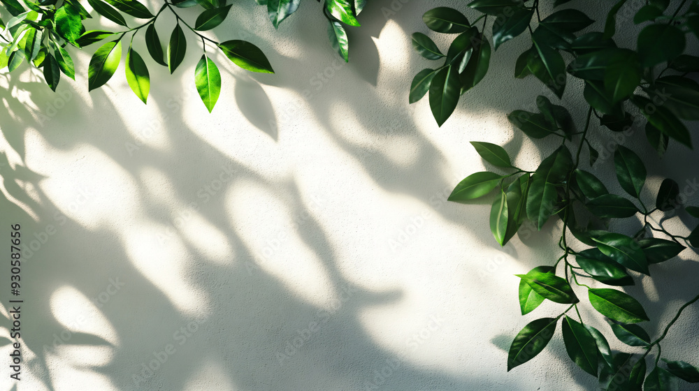 Leaf Shadows on Wall. Leaf Shadows on Wall.