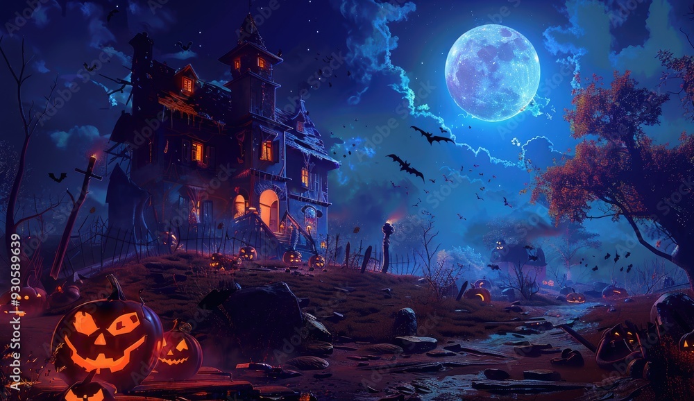 Obraz premium scary halloween background