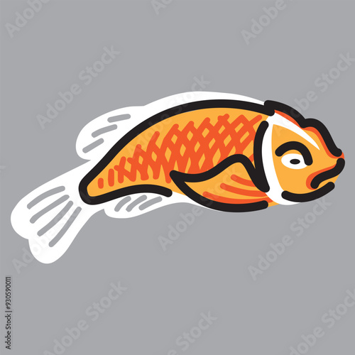 Illustration of a White Maned Clownfish