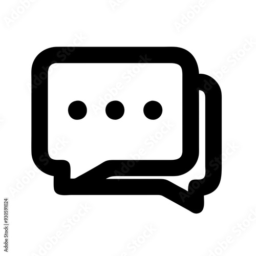 The messaging icon is a clean and straightforward symbol representing digital communication through text messaging. 