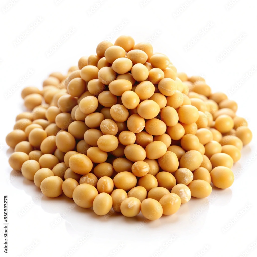 Golden Harvest: Fresh Soybeans Spilling from a Vibrant Pod Golden Harvest: Fresh Soybeans Spilling from a Vibrant Pod