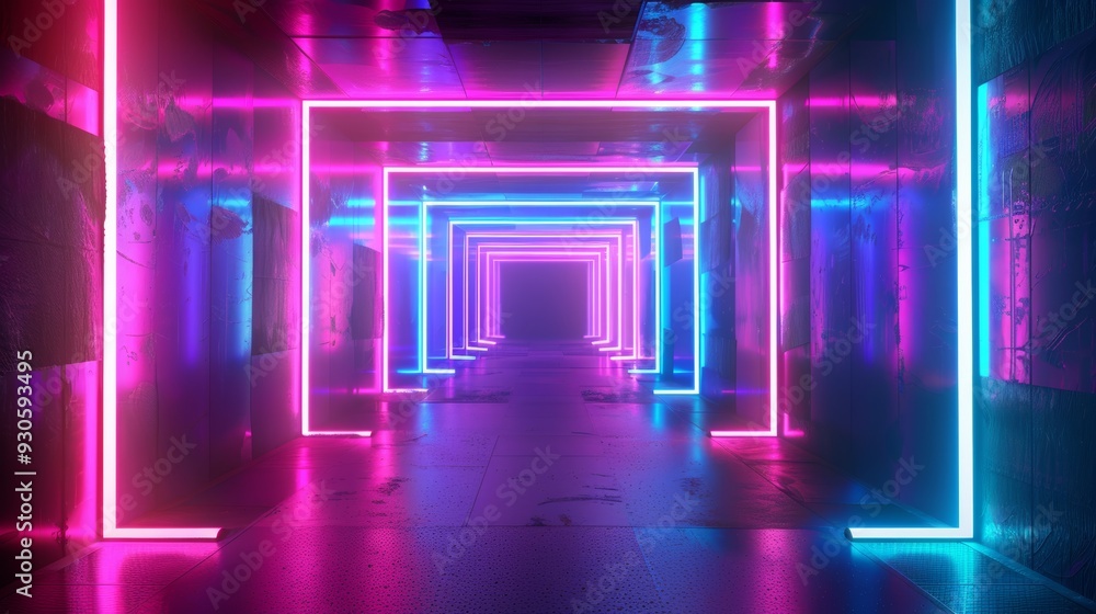 Sci Fi Futuristic Smoke Fog Neon Laser Garage Room,blue pink violet neon abstract background,ultraviolet light,night club Cyber Undergound Warehouse Concrete Reflective Studio,3D Render illustration
Sci Fi Futuristic Smoke Fog Neon Laser Garage Room,blue pink violet neon abstract background,ultraviolet light,night club Cyber Undergound Warehouse Concrete Reflective Studio,3D Render illustration