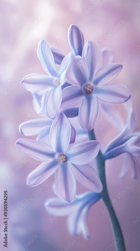 Naklejka premium Close-up of purple flowers on a