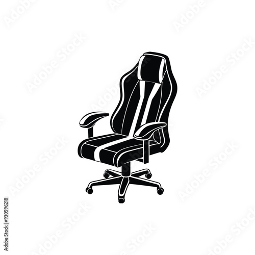 Vector gaming chair on white background