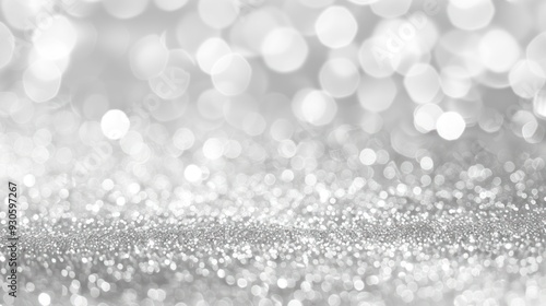 Sparkling Silver Bokeh Background