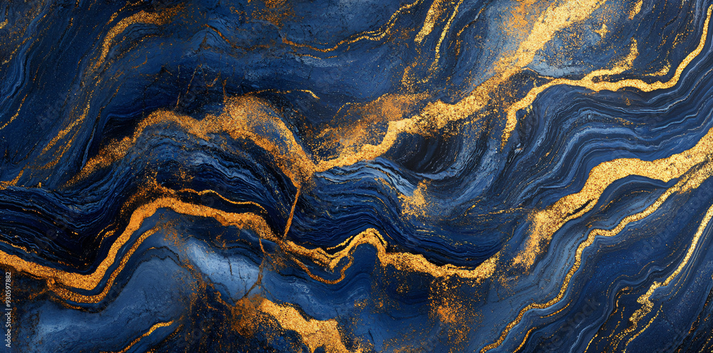 Blue Gold Marble Texture. Blue Gold Marble Texture.