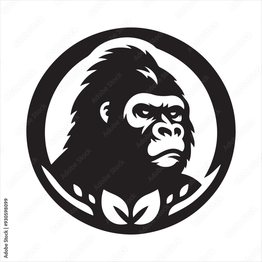 Fototapeta premium A Gorilla Vector Art Illustration