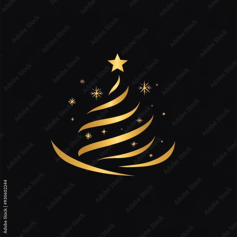 Simple abstract illustration of a Christmas tree Simple abstract illustration of a Christmas tree