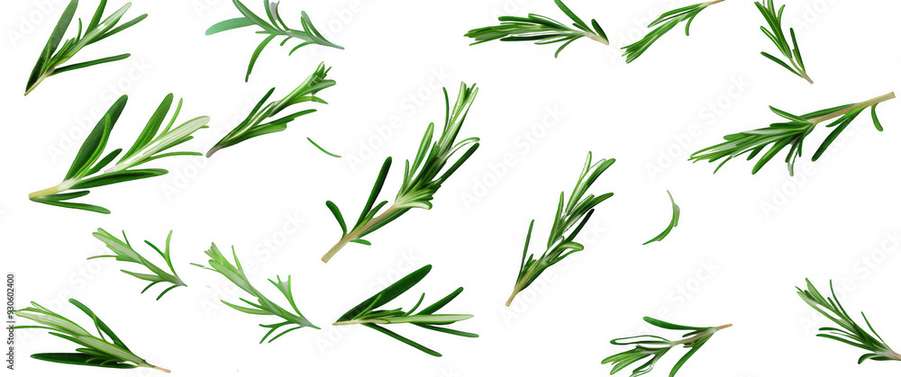 Fototapeta premium Scattered Rosemary Leaves