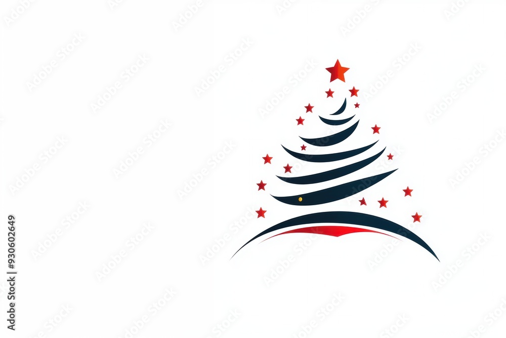 Simple abstract illustration of a Christmas tree Simple abstract illustration of a Christmas tree